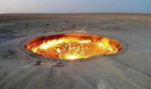 Gerbang Neraka di Gurun Karakum, Turkmenistan