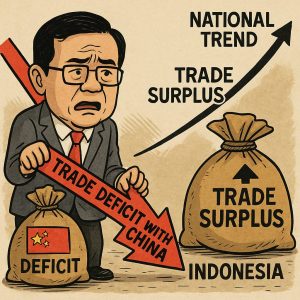Indonesia Alami Defisit Dagang dengan Tiongkok di Tengah Tren Surplus Perdagangan Nasional Semester I-2025
