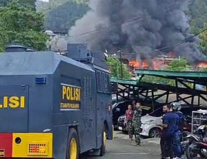 Dapur Barak Kodam XVII/Cenderawasih Lama Terbakar Hebat di Jayapura
